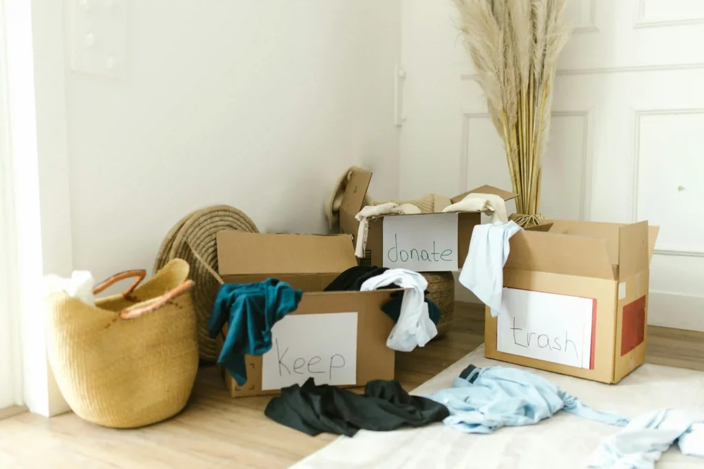 Find storage by decluttering first and then organising